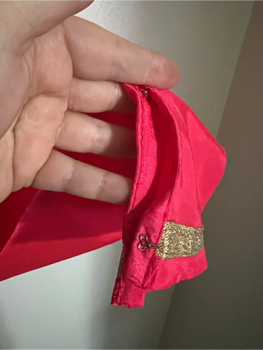 NO BRAND Anarkai Mastani Churidar Dress Suit 2 Pieces Hot Pink‎ Gold Girl's Sz M